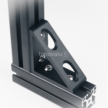 Preview: Angle Bracket 90° P40 Compact XL – black anodized Preview: Angle Bracket 90° P40 Compact XL – black anodized